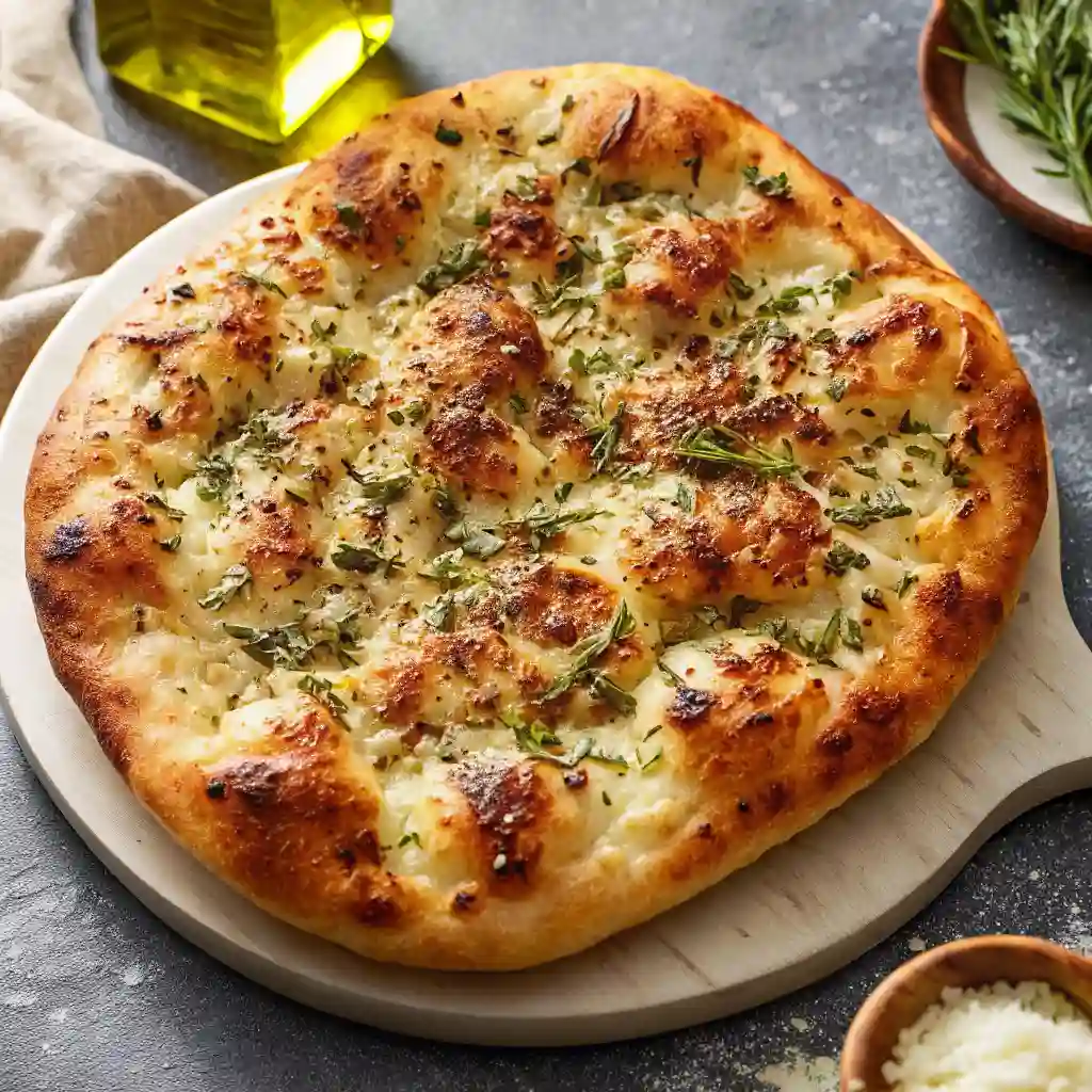 Homemade pizza dough prepared on a wooden surface