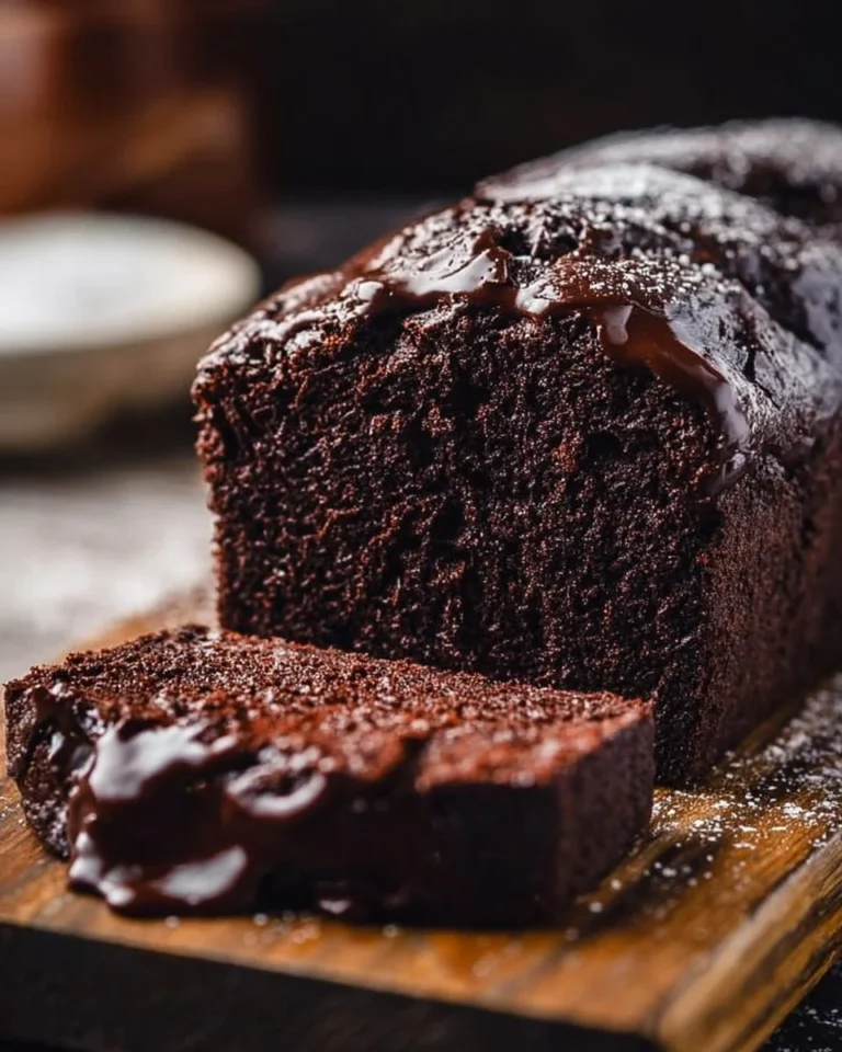 Homemade brownie bread fresh out of the oven, rich in chocolate flavor.