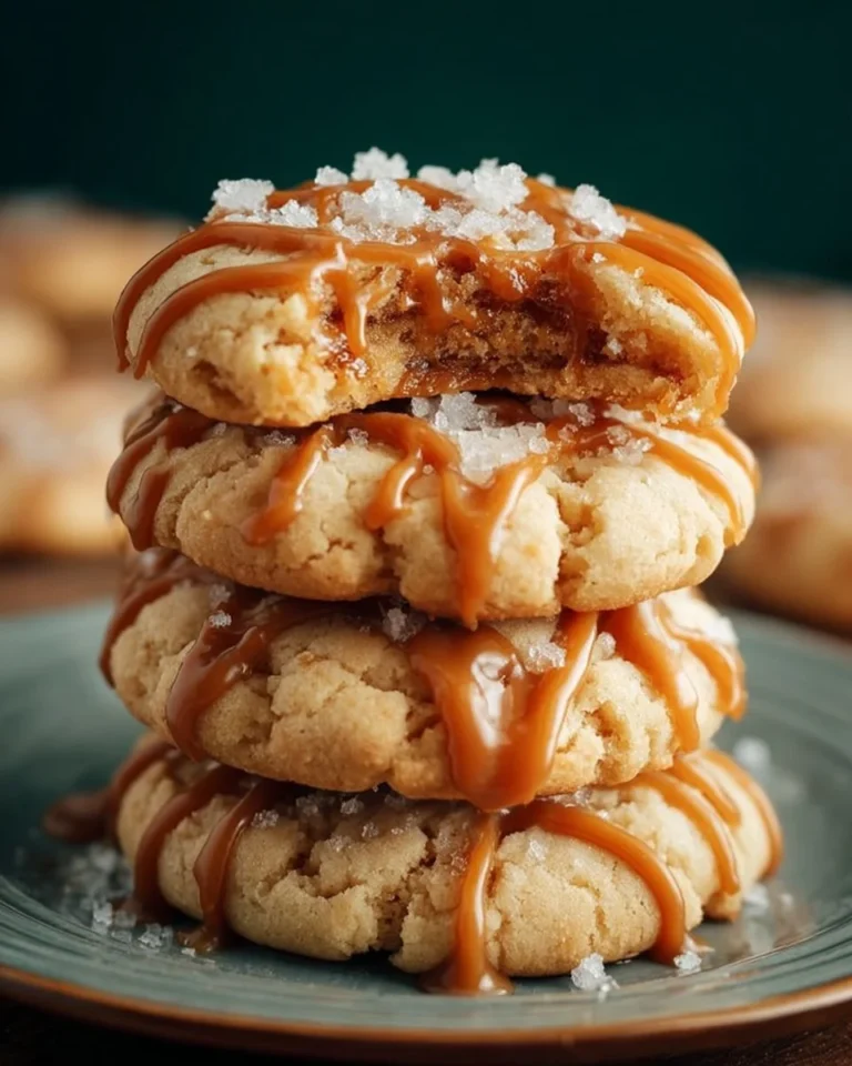 Delicious salted caramel cheesecake cookies inspired by Crumbl's recipe