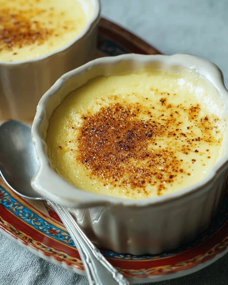 Delicious Custard Nutmeg Bake topped with nutmeg spice and cream.