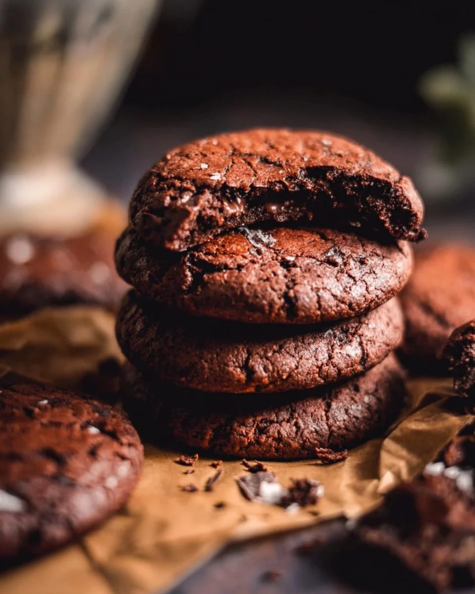 Plate of easy 30-minute chocolate biscuits fresh from the oven