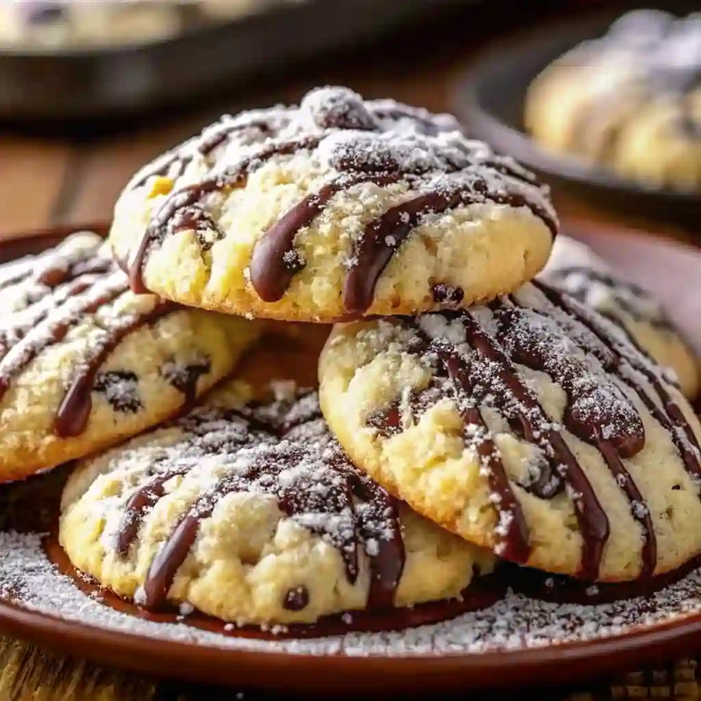 Delicious homemade cannoli cookies with creamy filling and chocolate chips