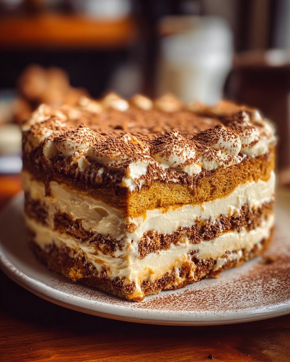 Pumpkin Tiramisu Layer Cake