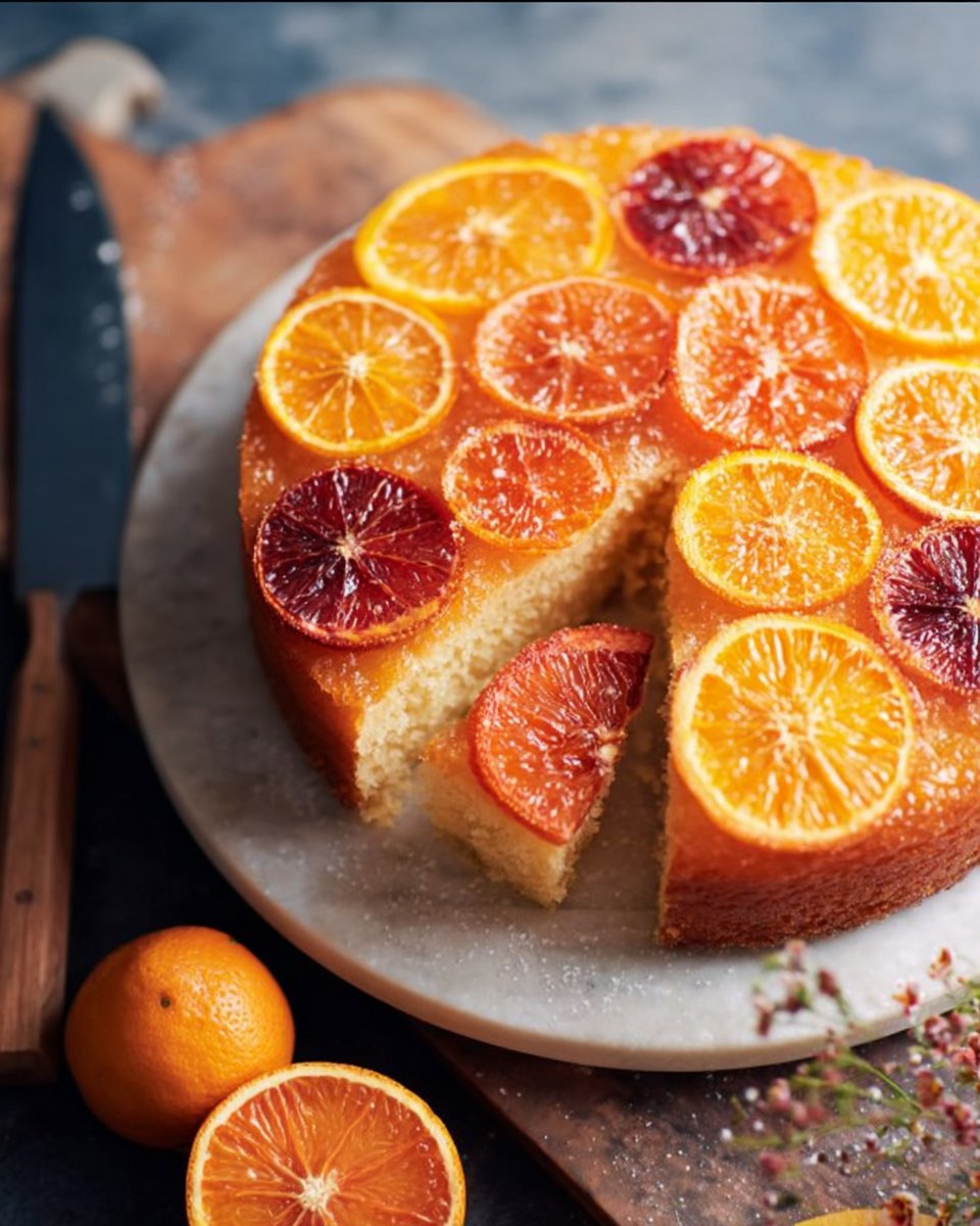 Upside-Down Ombré Citrus Cake