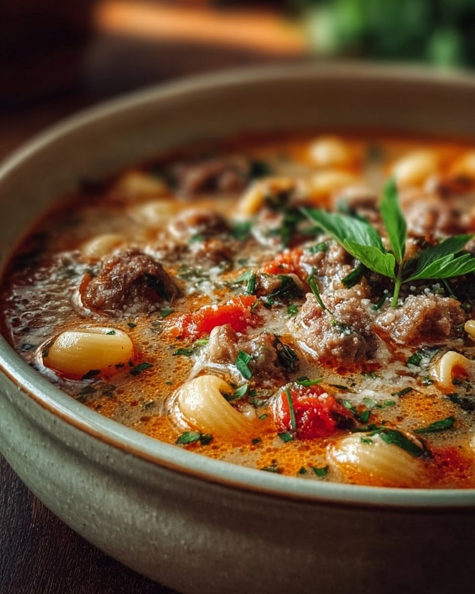 Italian Sausage Pasta Soup