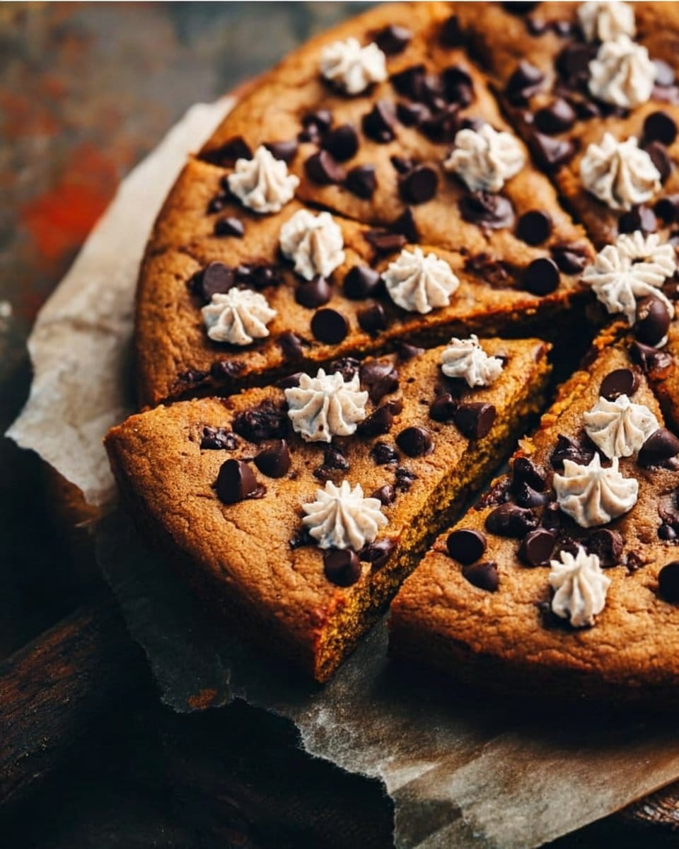 Pumpkin Chocolate Chip Cookie Cake