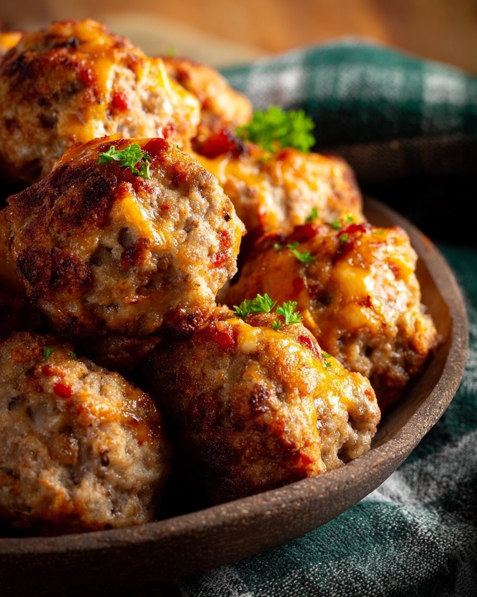 Rotel Cream Cheese Sausage Balls