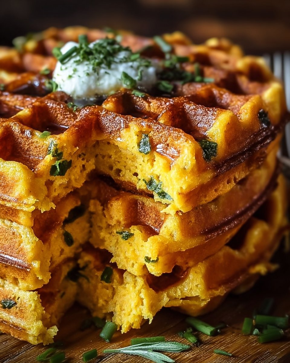 Cheddar Jalapeño Cornbread Waffles for Bold Breakfast Bliss