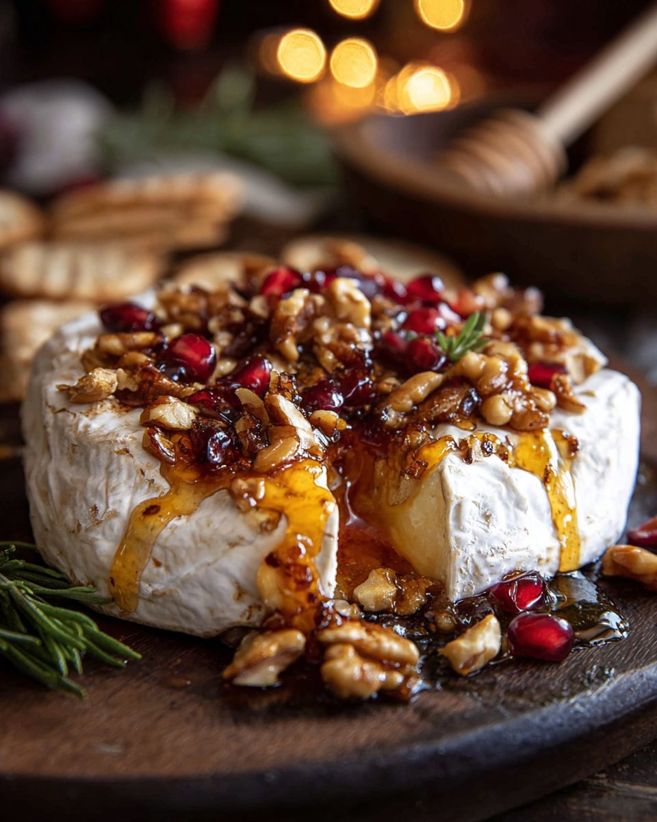 Festive Brie with Honey and Nuts