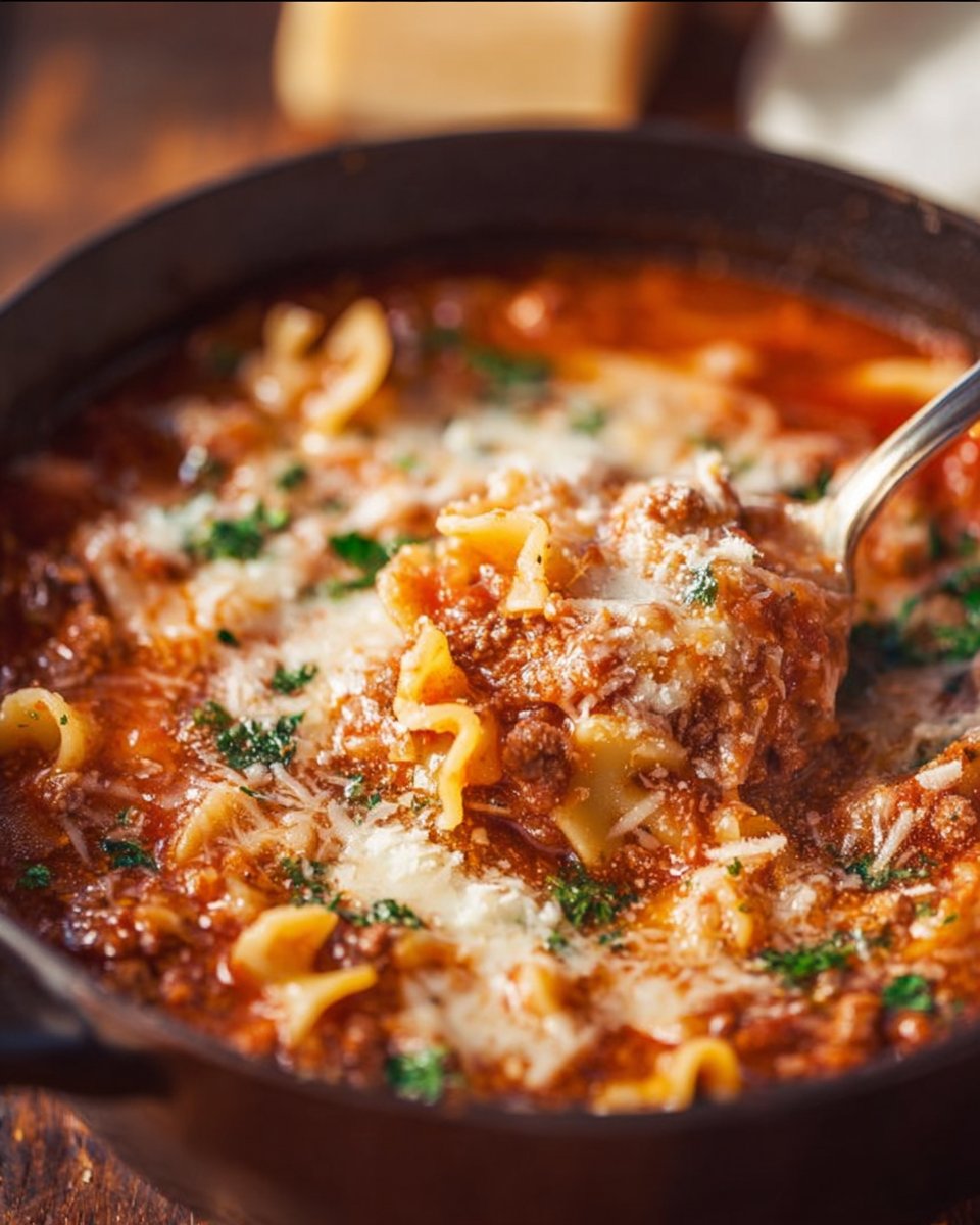 High Protein Lasagna Soup
