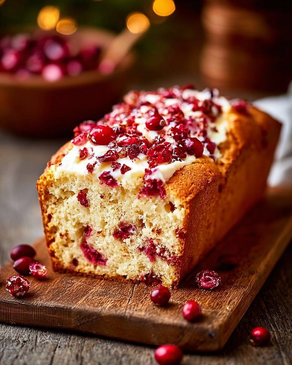 Juicy Cream Cheese Cranberry Bread