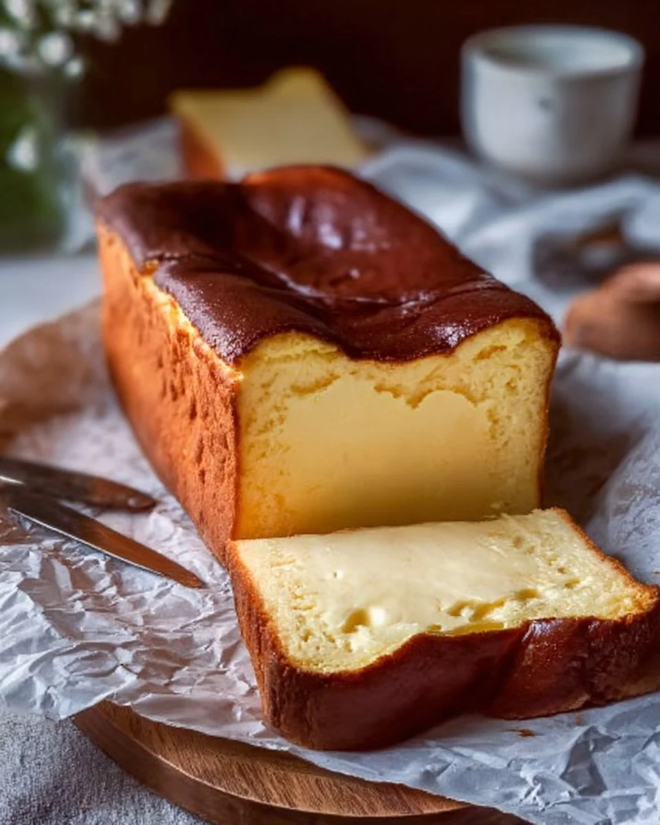 Delicious Basque Cheesecake with a caramelized top and creamy texture.