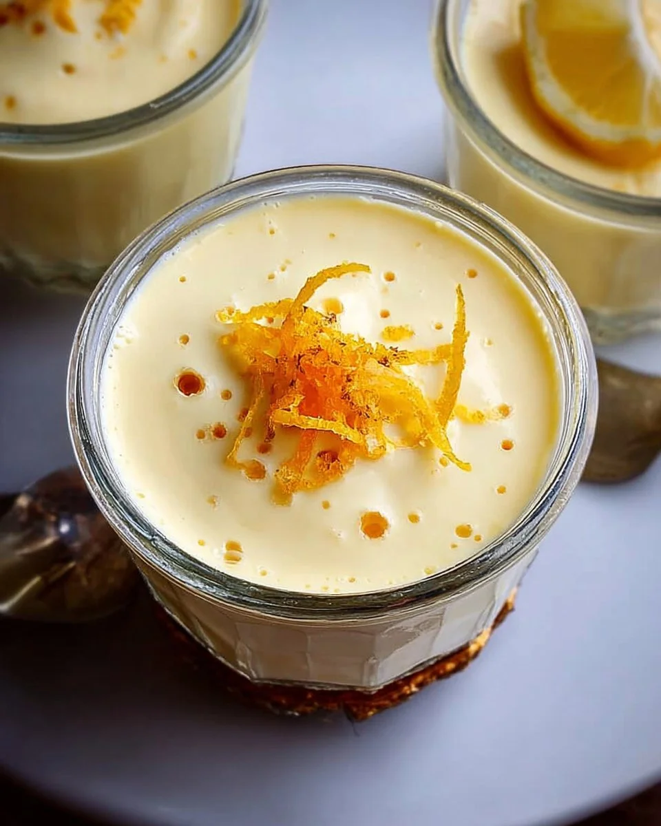 Delicious Meyer Lemon Posset served in elegant glasses