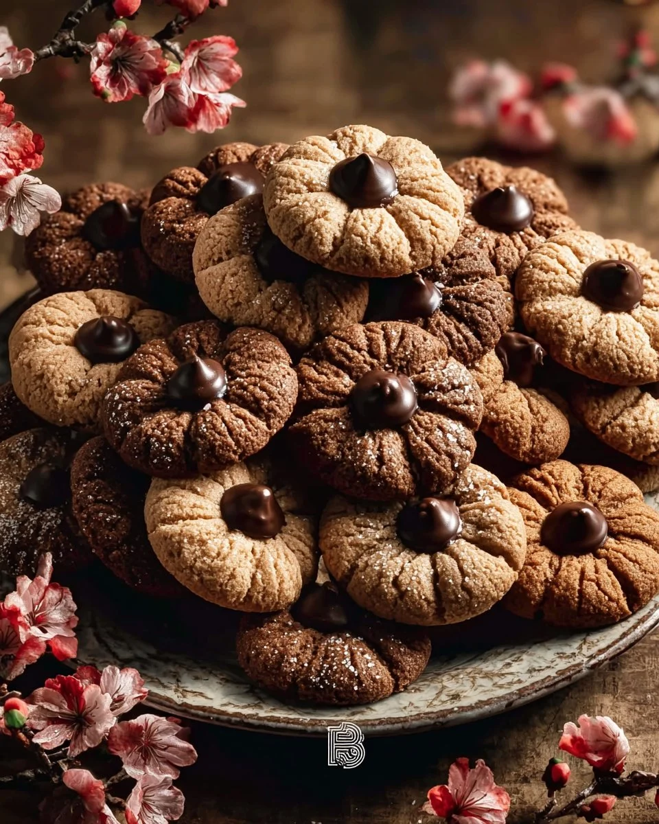 Delicious homemade Blossom Cookies with colorful sprinkles