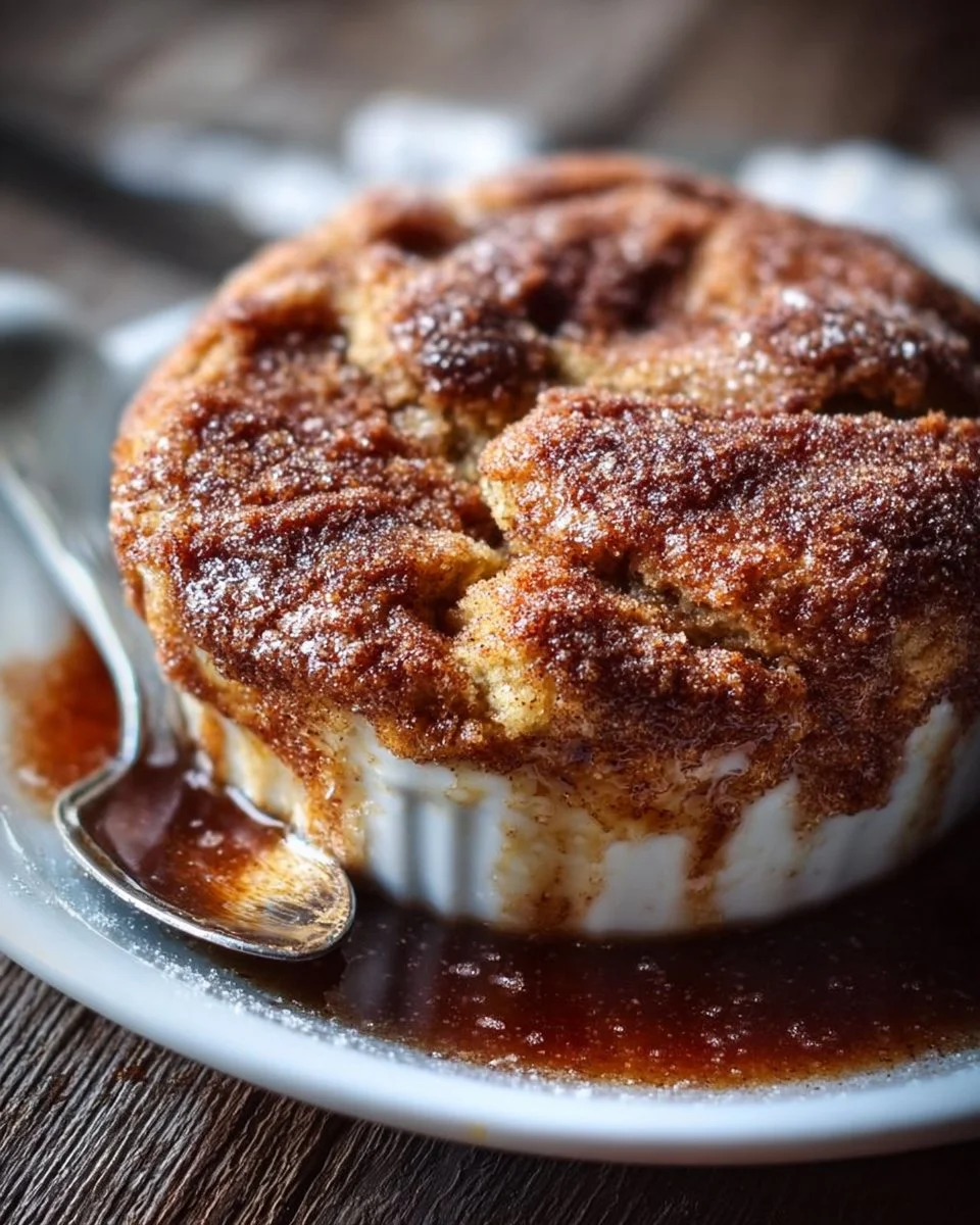 Delicious cinnamon-spiced snickerdoodle cobbler fresh out of the oven