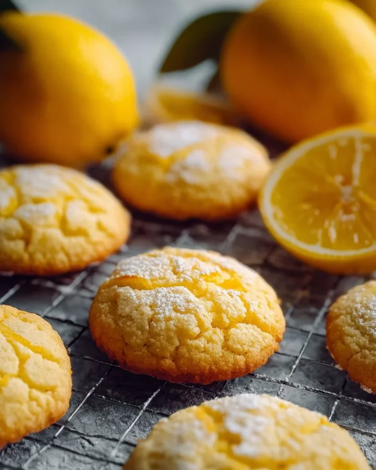 Delicious Citrus Meyer lemon cookies on a baking tray.