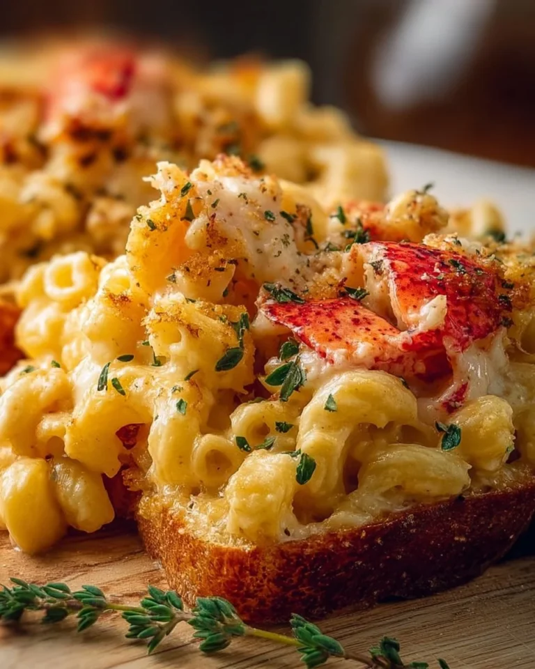 Classic Lobster Mac and Cheese Rolls with creamy sauce and lobster