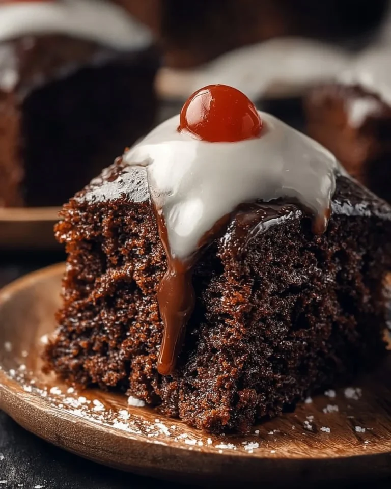 Delicious homemade Coca-Cola Cake topped with chocolate frosting