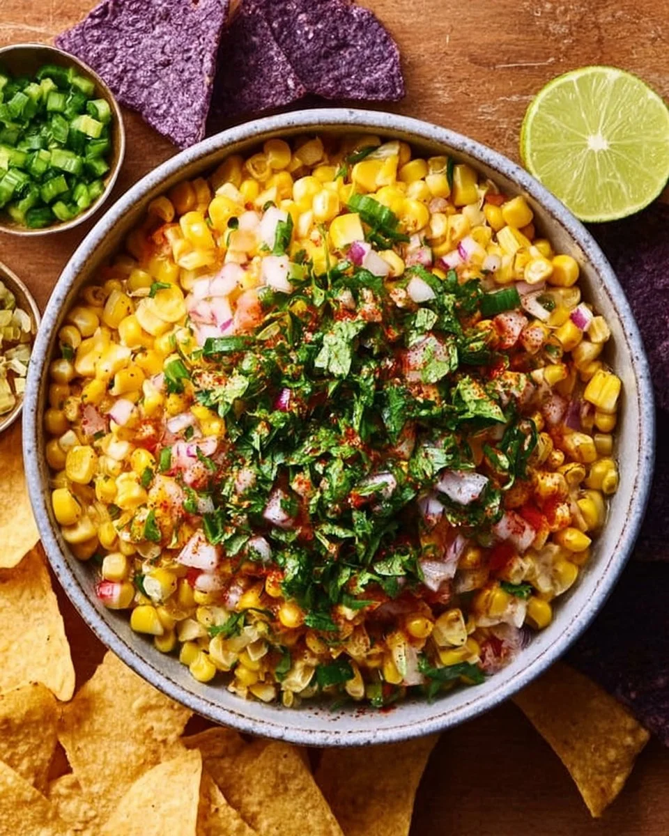 Delicious homemade Copycat Chipotle Corn Salsa with fresh ingredients