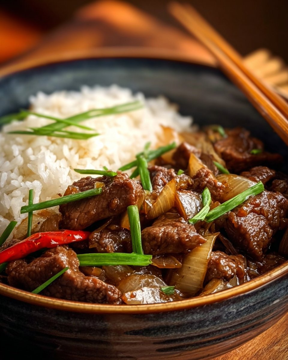 Chinese Beef and Onion Stir Fry