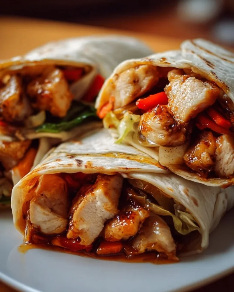 Grilled Portuguese-Style Chilli Chicken Wraps on a plate