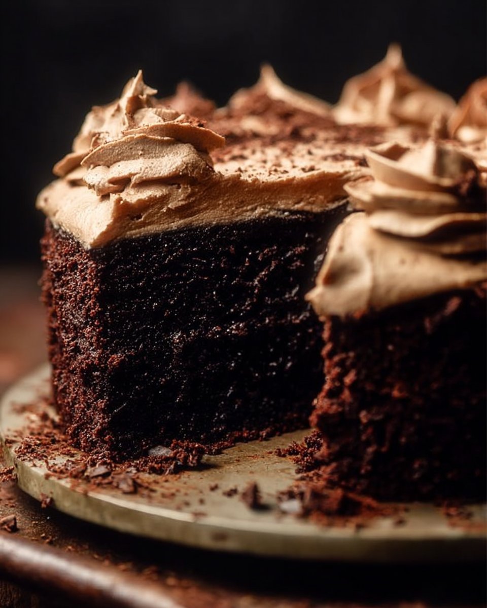 Chocolate Cake with Mocha Buttercream Frosting
