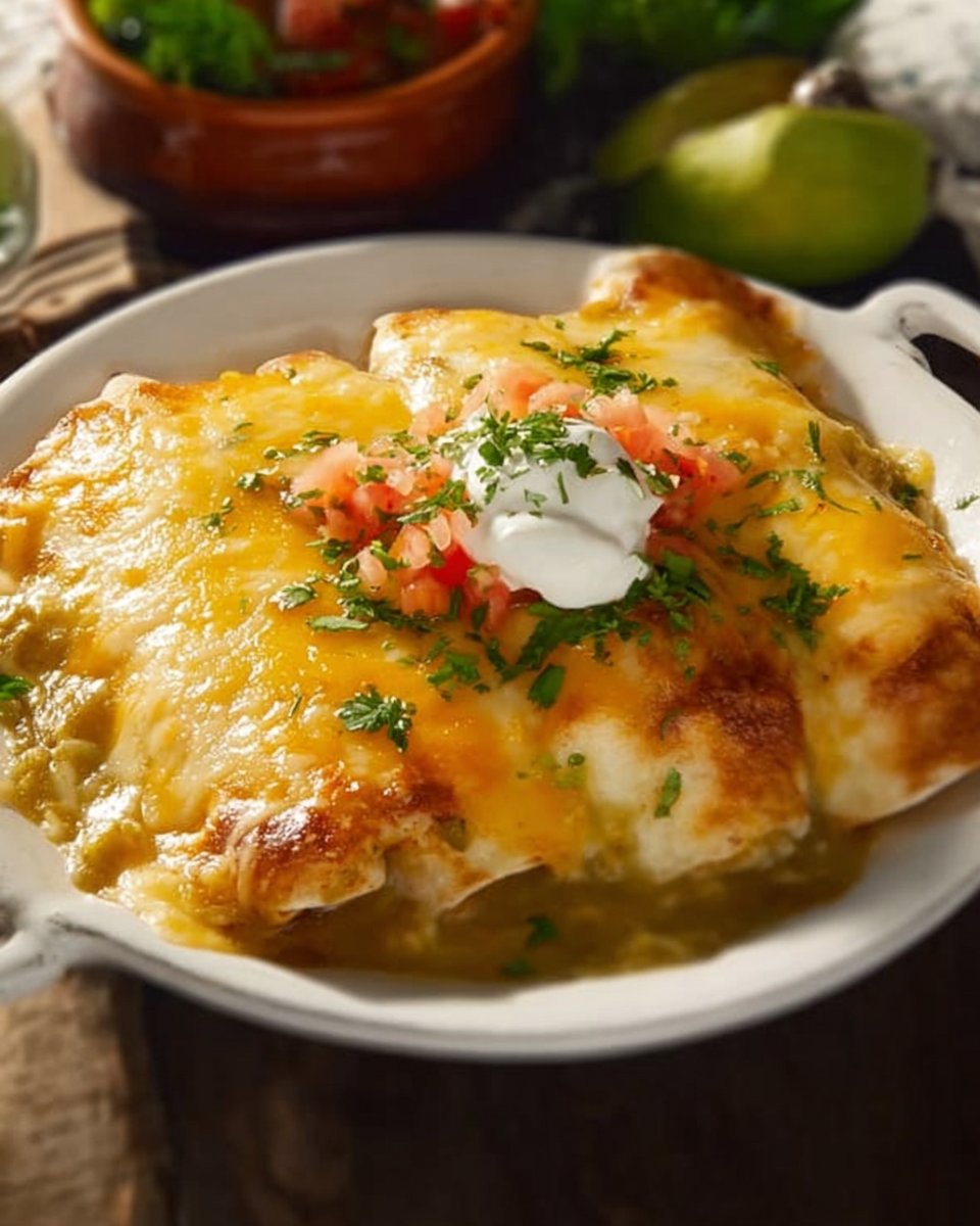 Green Chile Chicken Enchiladas