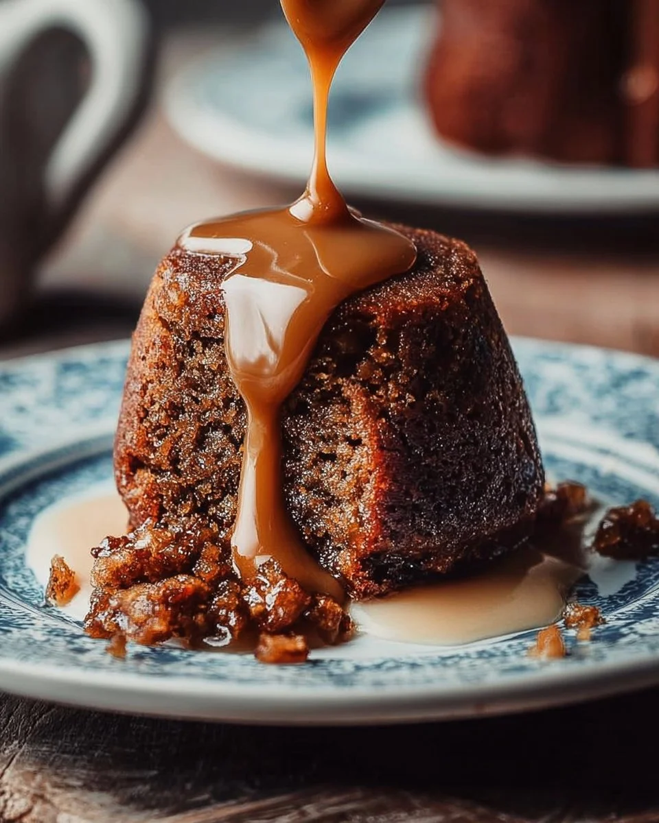 Irresistible sticky toffee pudding served warm with rich toffee sauce