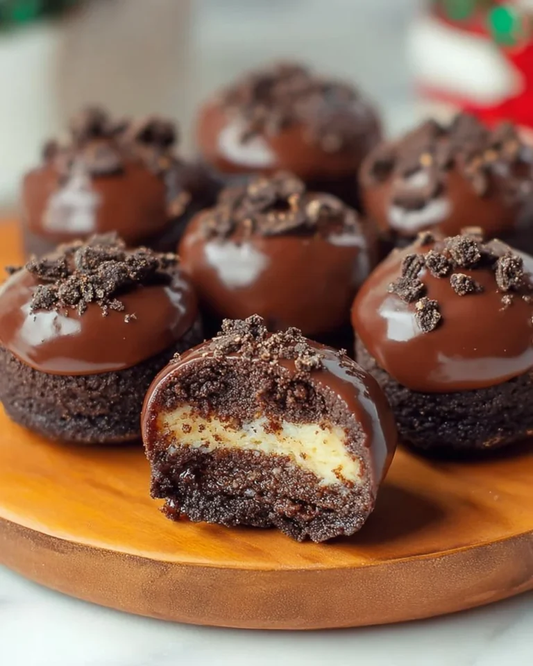 Delicious mini Oreo cheesecake bites arranged on a platter