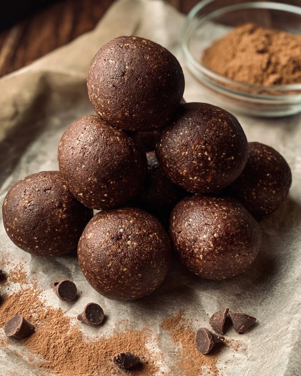 Double Chocolate Cookie Dough Bliss Balls