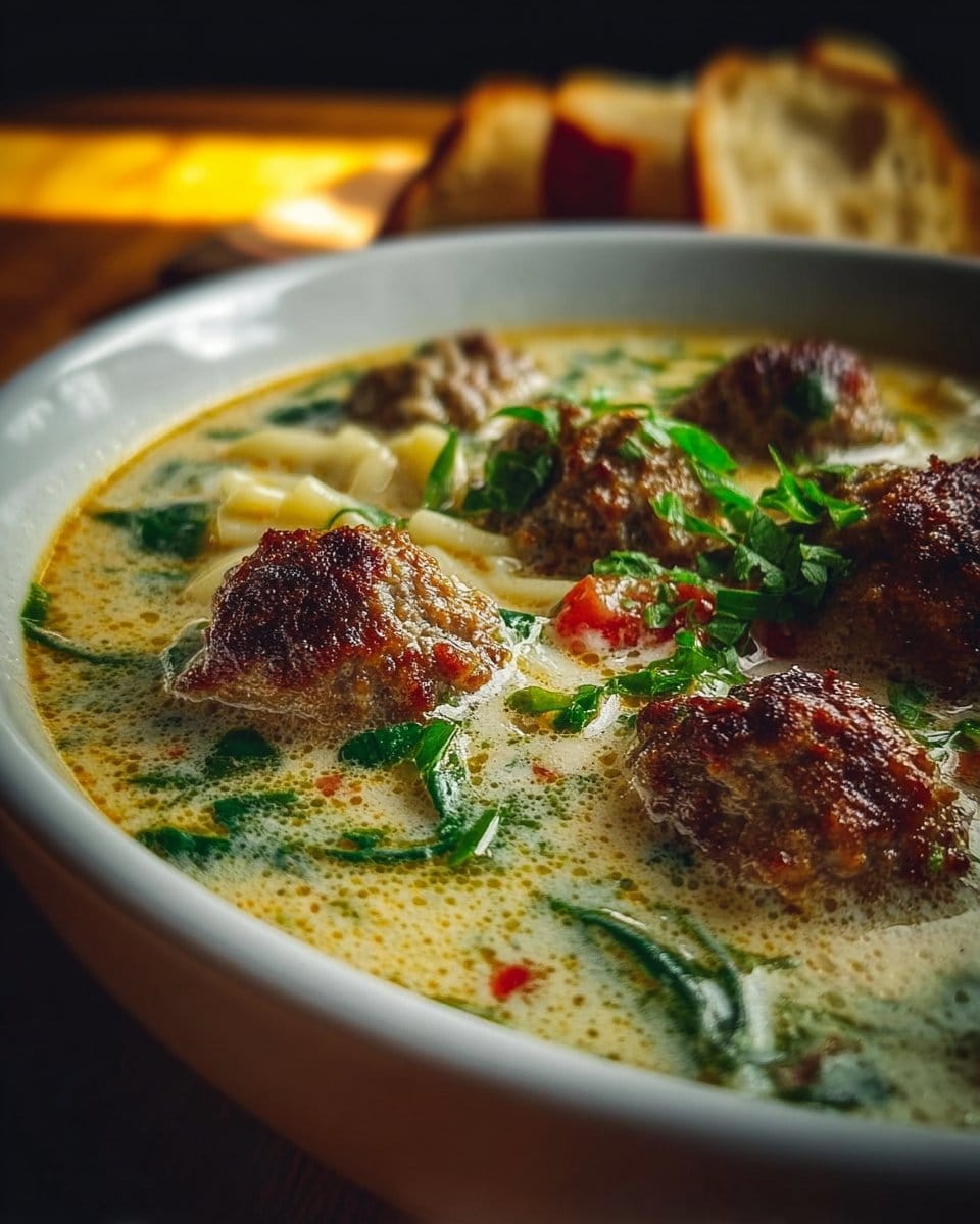 Creamy Italian Meatball Soup