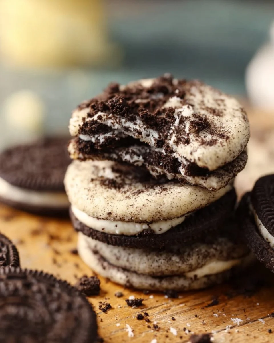 A delicious assortment of Oreo Cookies on a plate, featuring various flavors.