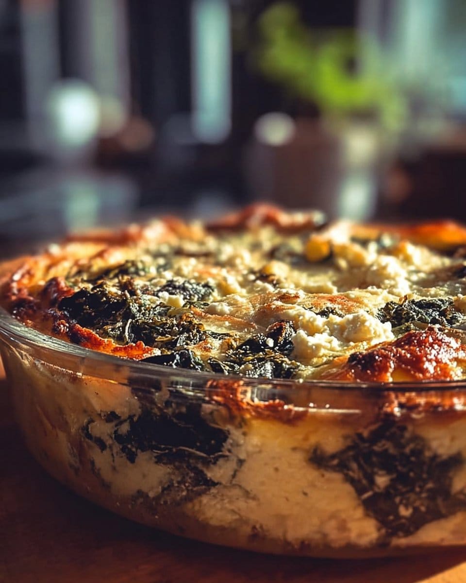 Golden Spinach Feta Bake