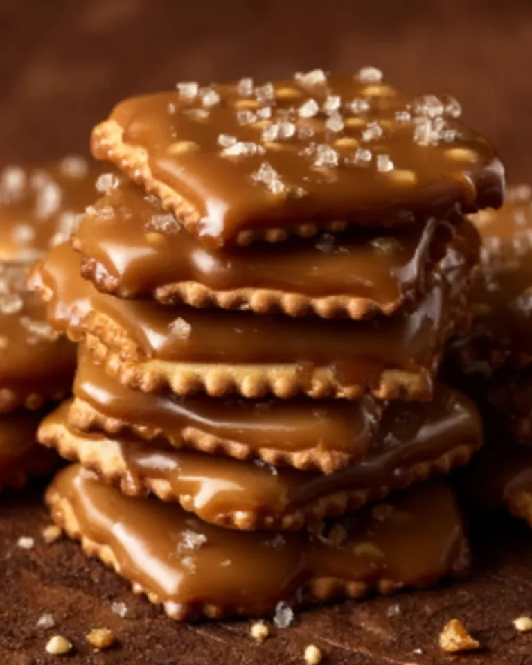 Ritz Cracker caramel treats topped with chocolate and nuts