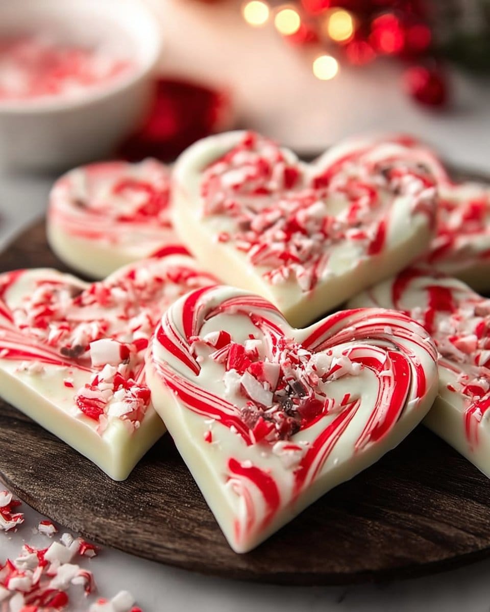 30-Minute Peppermint Bark Candy Cane Hearts