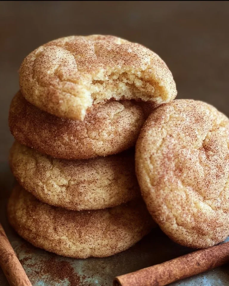 Freshly baked Snickerdoodle Cookies with cinnamon sugar topping