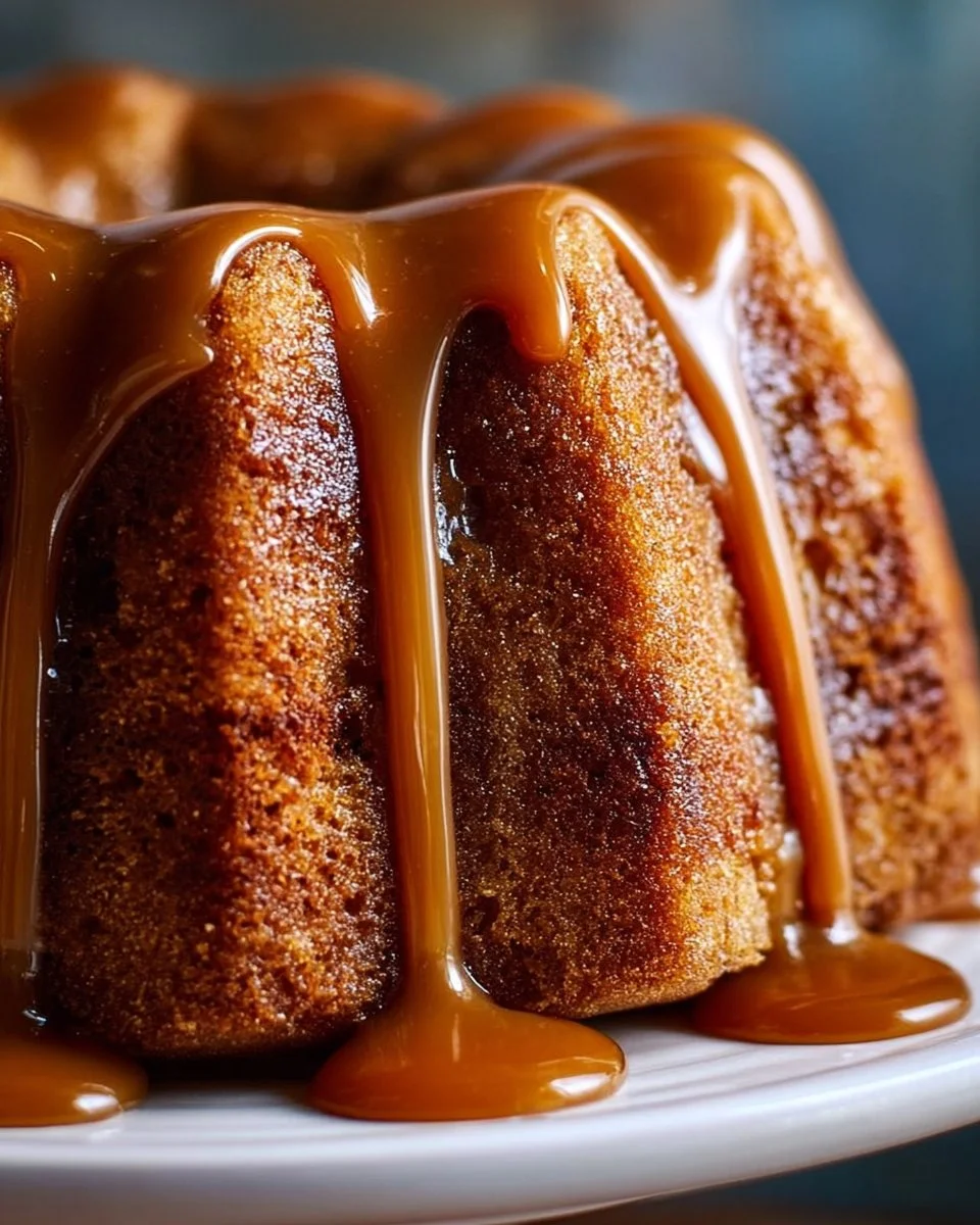 Delicious Sticky Toffee Pudding Bundt Cake with rich caramel sauce and toppings