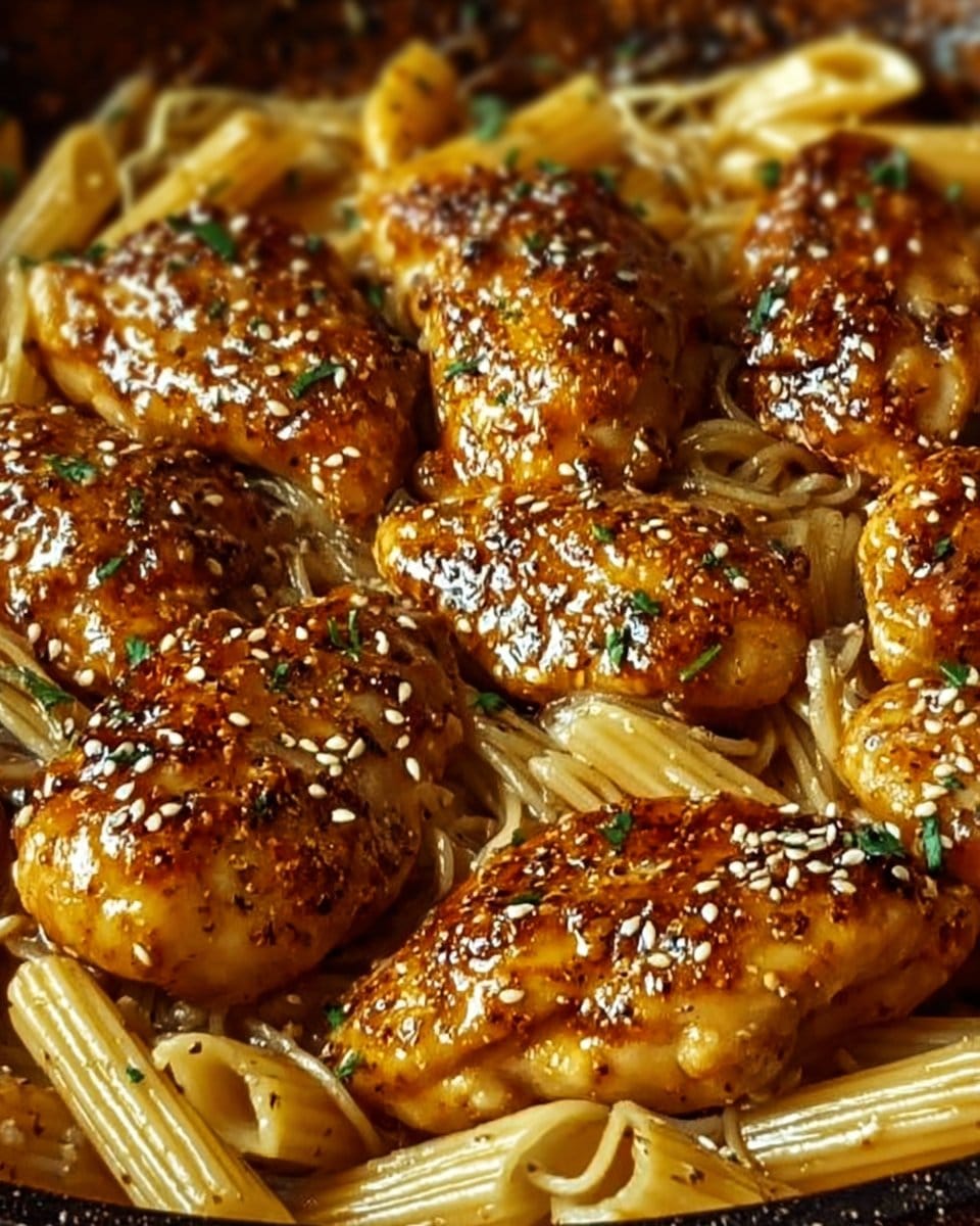 Spicy Cajun Honey Butter Chicken & Pasta in 25 Minutes