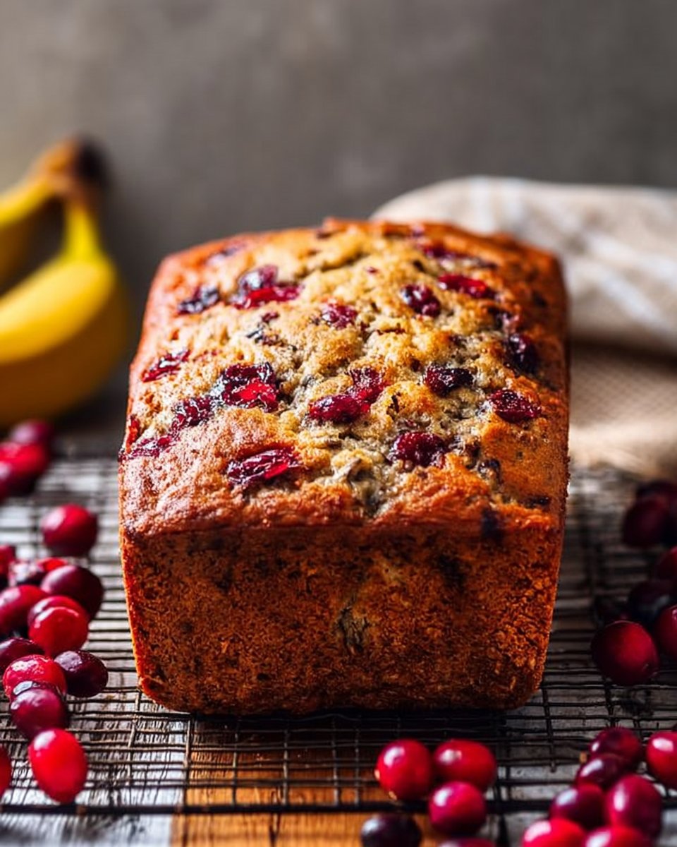Irresistible Cranberry Apple Banana Bread