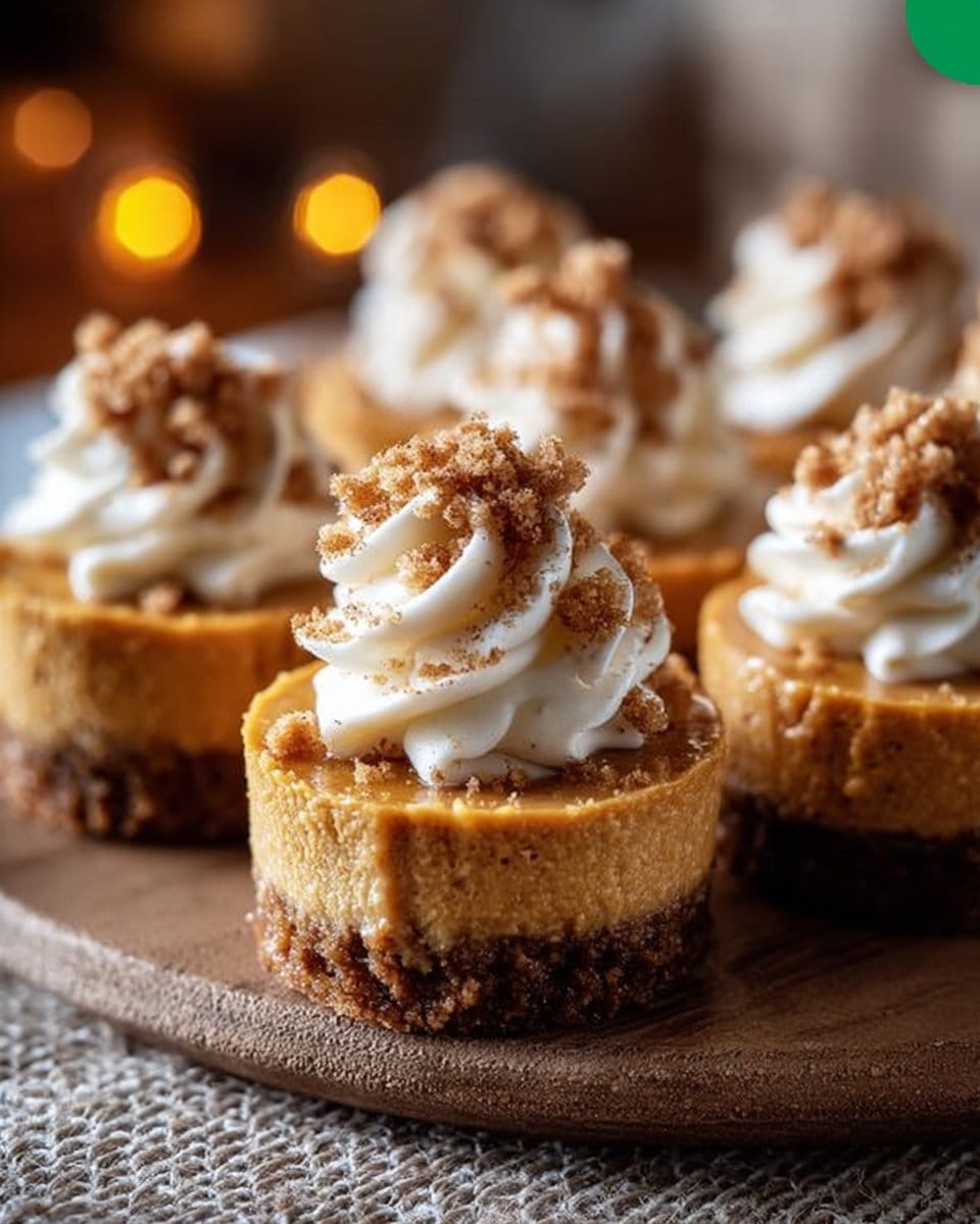 No Bake Pumpkin Mini Cheesecakes