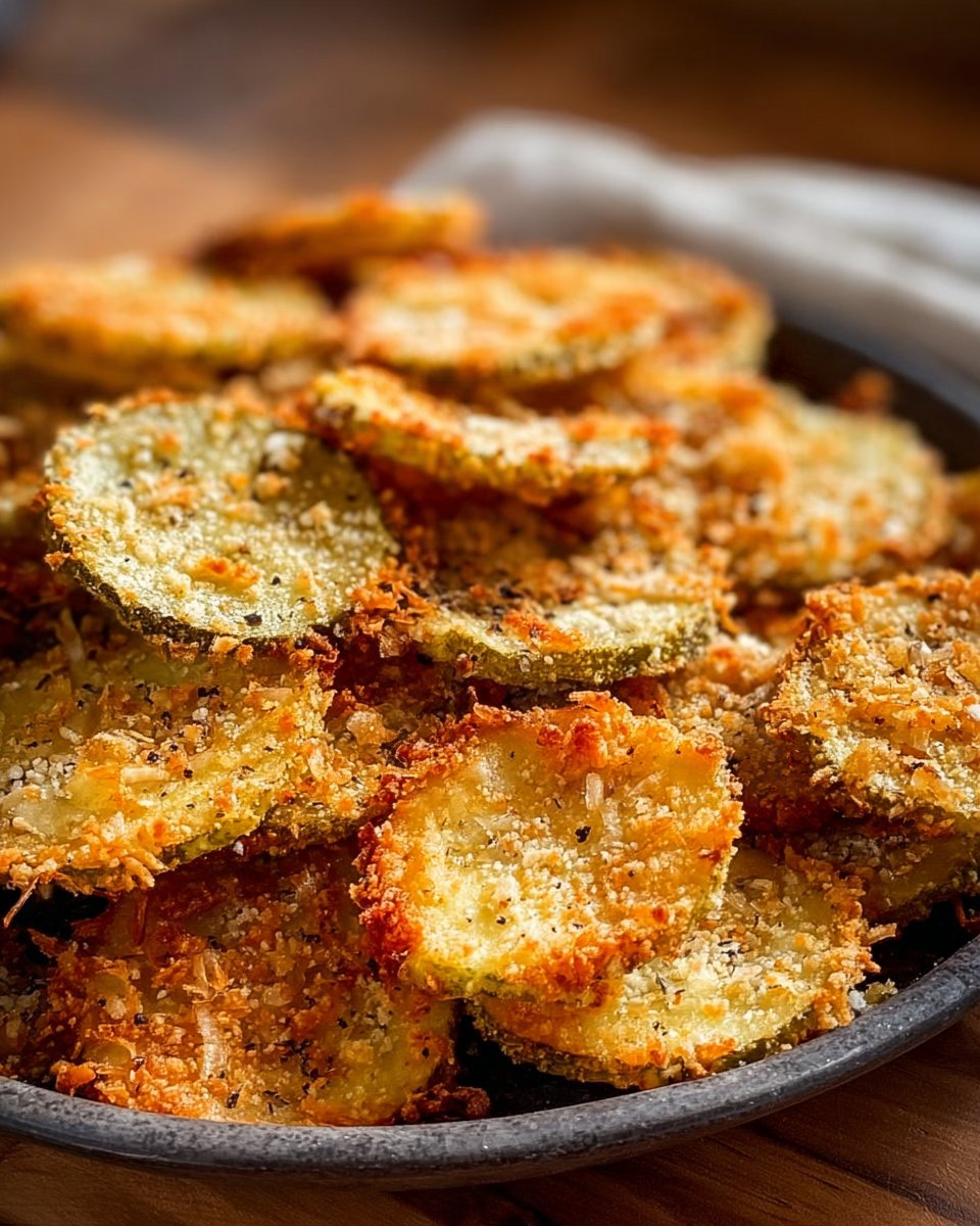 Crispy Parmesan Pickle Delights