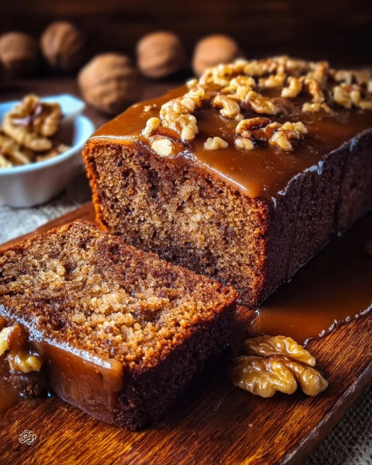 Delicious Walnut Cinnamon Cake with a sprinkle of cinnamon on top