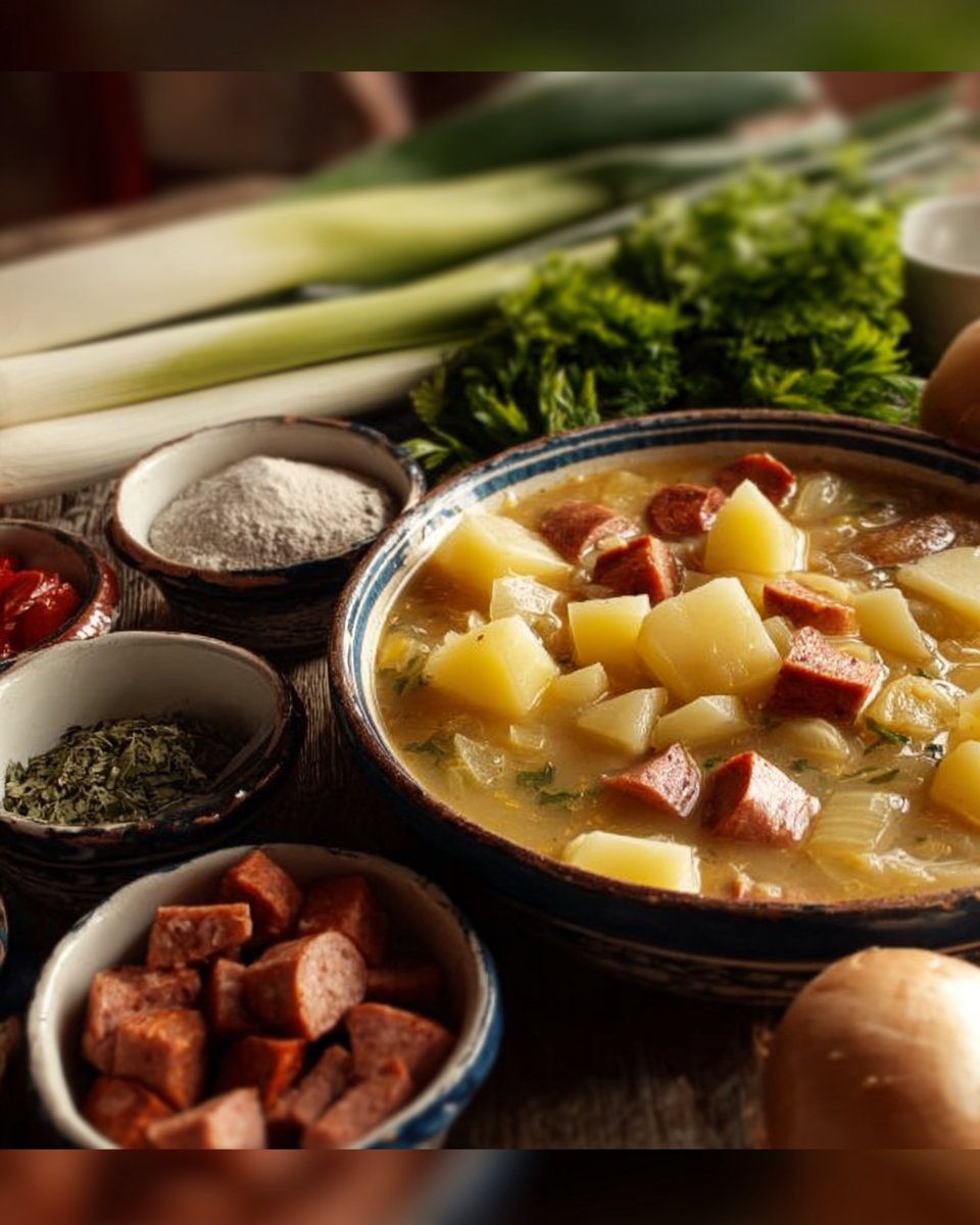 Potato, Leek & Chorizo Soup