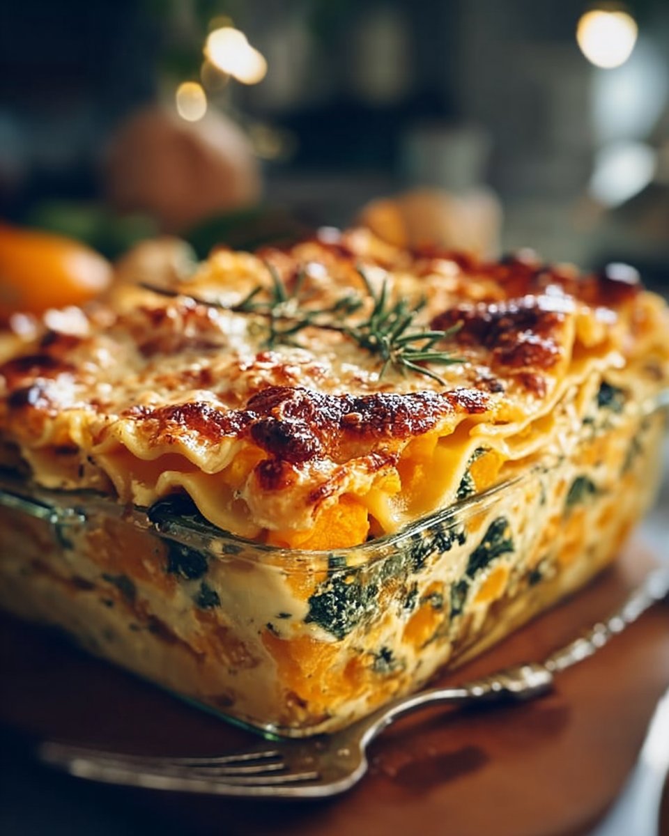 Irresistible Italian Butternut Squash and Spinach Lasagna Delight