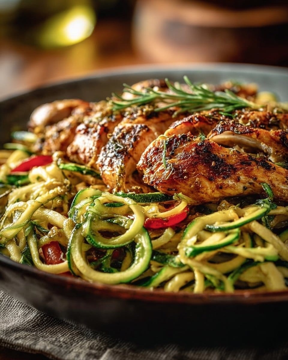 Greek Chicken with Zucchini Noodles