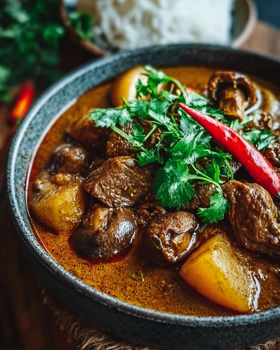 Beef and Mushroom Massaman Curry: Comfort in Every Bite