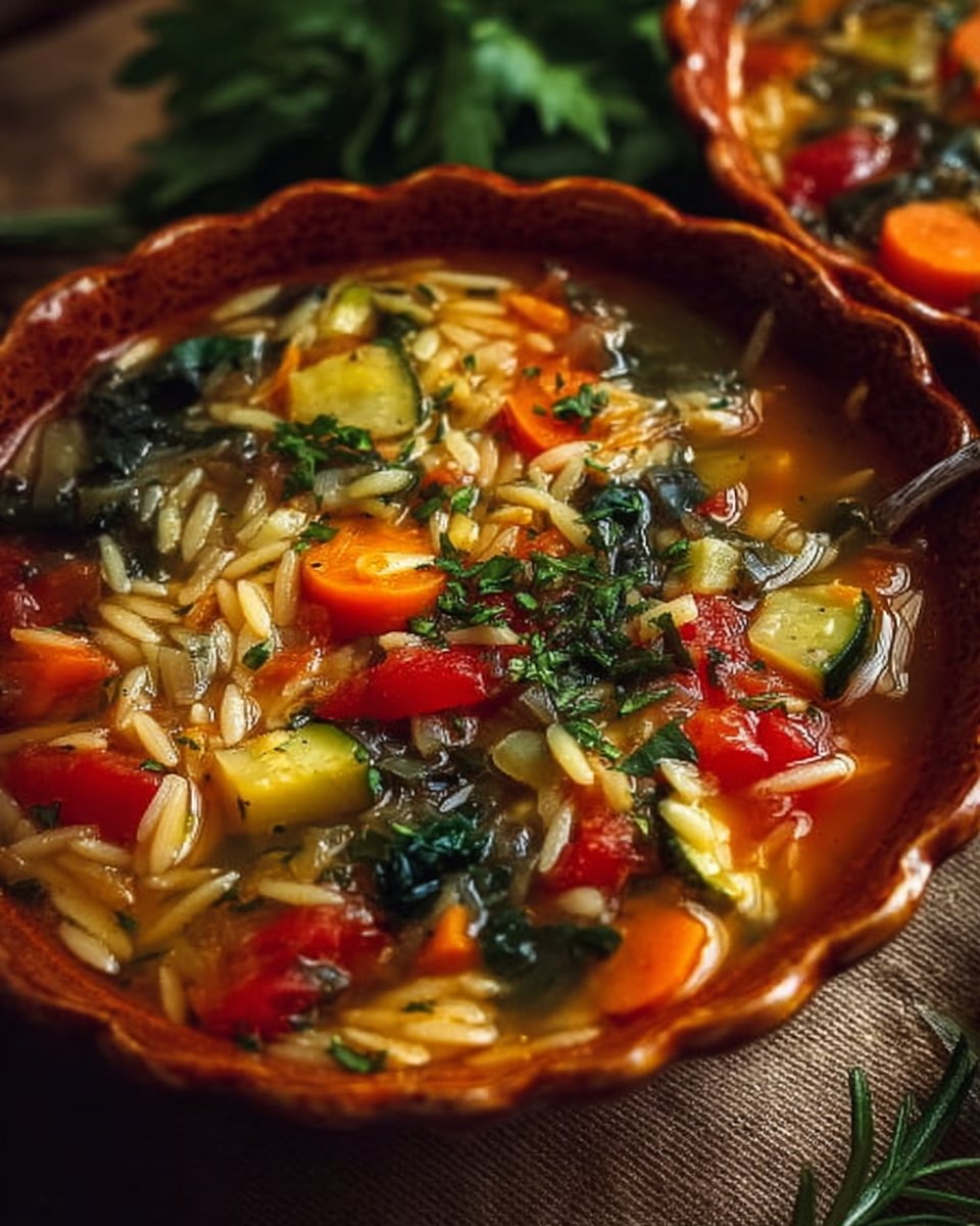 Healthy Vegetable Orzo Soup