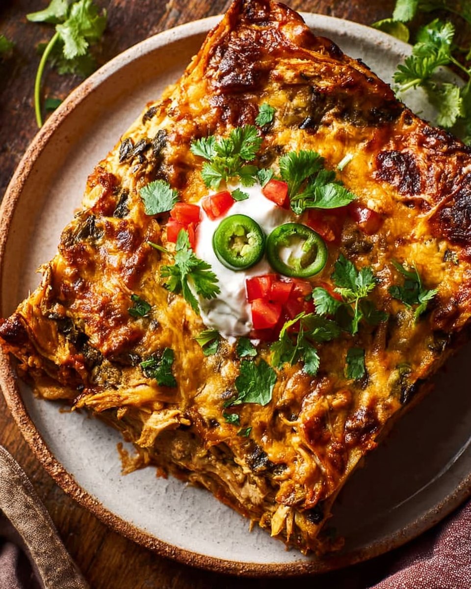 Shredded Chicken Mexican Lasagna