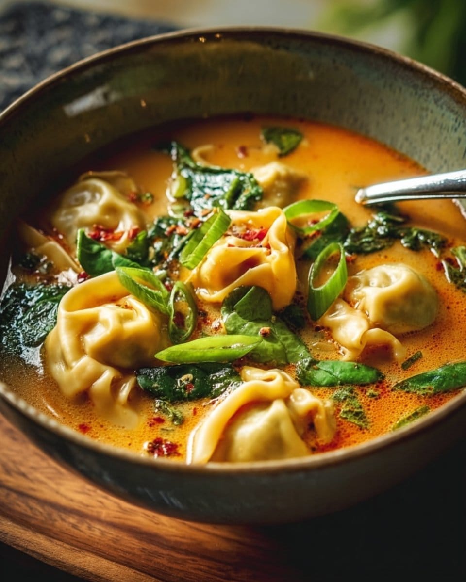 Irresistible Thai Red Curry Wonton Soup Recipe in 30 Minutes