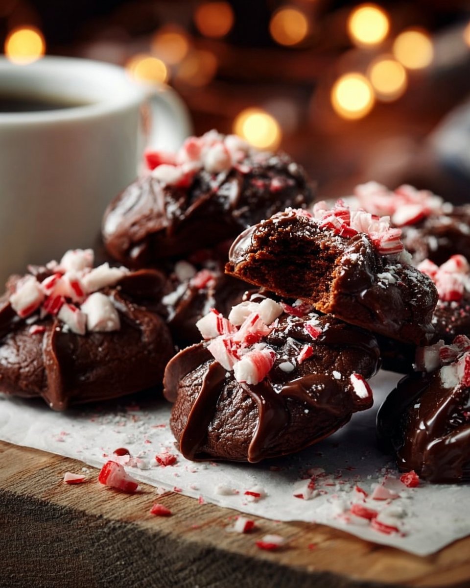 Chocolate Peppermint Blossoms
